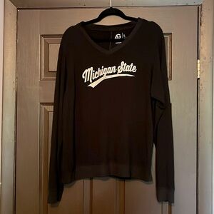 Michigan State V Neck Sweater